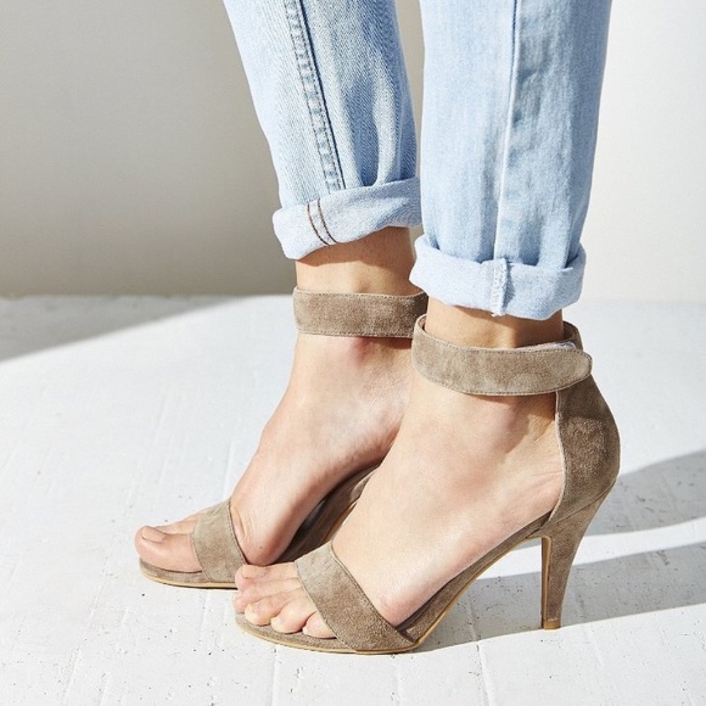 Jeffrey Campbell Hough Heel in Taupe Suede